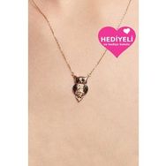 Jewelmim 925 Ayar Bilge Baykuş Kadın Gümüş Kolye