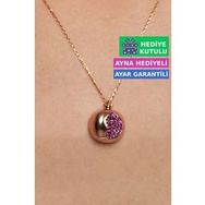 Jewelmim Bereket ve Bolluk Sembolü Gümüş Nar Kolye 925 Ayar Kadın Gümüş Kolye
