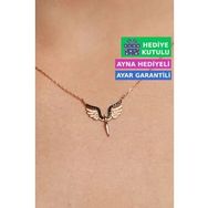 Jewelmim Gümüş Mikail Melek Kolye Taşlı 925 Ayar Gümüş Mikail Meleği Kolye