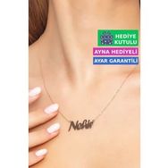 Jewelmim Nehir İsimli Kolye Gümüş İsim Kolye 925 Ayar Gümüş İsim Yazılı Kolye