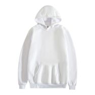 JHDESSLY Hoodies Uzun Kollu Katı Beyaz Unisex Sweatshirt