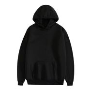 JHDESSLY Hoodies Uzun Kollu Katı Siyah Unisex Sweatshirt
