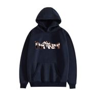 Jilijia Haikyuu Voleybol Uzun Kollu Kapüşonlu Lacivert Kadın Sweatshirt
