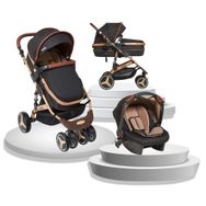 Joell New Truva III Travel Sistem Gold Siyah Bebek Arabası