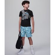Jordan 95D100-U1R Mavi MJ Essentials Poolside Printed Shorts Çocuk Mayo