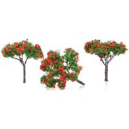 Jordania 1:200 Ölçek Kırmızı Çiçekli Ağaç 3 cm 4 Adet N:W3070E Maket