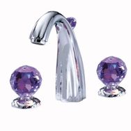 Jörger Krom Ametist Florale Crystal 3 Delikli Lavabo Bataryası