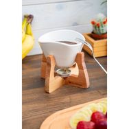 Joy Kitchen Beyaz Renk Ahşap Standlı Fondü Seti