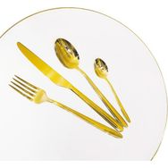 Jumbo 9400 Titanyum Gold 24 Parça 6 Kişilik Tatlı Çatal Kaşık Bıçak Seti