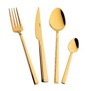 Jumbo Athena 6 Kişilik 24 Parça Titanyum Gold Tatlı Çatal Kaşık Bıçak Takımı