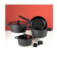 Jumbo Black Cook 7 Parça Döküm Tencere Seti
