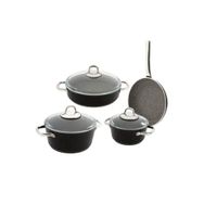 Jumbo Darci Black 7 Parça Tencere Seti