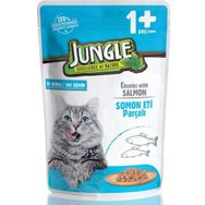 Jungle 100 gr Pouch Somonlu Kedi Konservesi