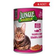 Jungle 6x415 gr Somonlu ve Karidesli Yetişkin Kedi Konservesi