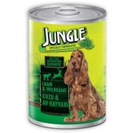 Jungle Kuzu Etli ve Av Hayvanlı 24x415 gr Konserve Köpek Maması