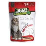 Jungle Pouch Soslu Dana Etli 100 gr Yaş Kedi Maması