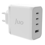 Juo 100W 4 Portlu USB-C + USB-A GaN iPhone ve Macbook ve Notebook Uyumlu PD Type-C Beyaz Hızlı Şarj Cihazı