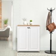 Just Home Ares 2 Kapaklı Meşe-Beyaz Ayakkabı Dolabı