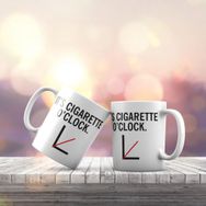 K-166 It's Cigarette O'Clock Baskılı Hediyelik Kupa Bardak