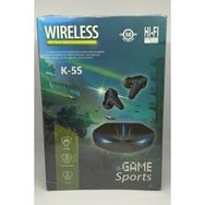 K55 Kablosuz LED Işıklı Oyuncu Bluetooth Kulaklık 5.0 - Siyah
