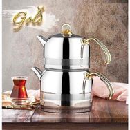 Kahramanlar Gold Saplı Küçük Boy Çaydanlık Takımı