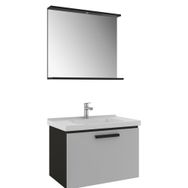 Kale Gris 80 cm Siyah-Gri Banyo Dolabı