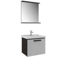 Kale Gris 80 cm Siyah-Gri Banyo Dolabı