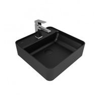 Kale Smartedge 45x45 cm Mat Siyah Kare Lavabo