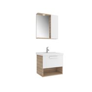Kale Trevi 65 cm Beyaz-Meşe Banyo Dolabı