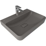 Kale Zero 2.0 60X45 cm Mat Siyah Armatur Bantlı Oval Tezgah Üzeri Lavabo