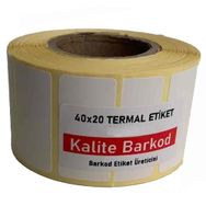 Kalite Barkod 20x40 30 Rulo 30000 Adet Termal Barkod Etiketi