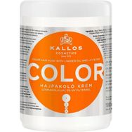 Kallos Cosmetics Color 1000 ml Boyalı Saçlar Için Keten Tohumu Yağlı ve Uv Filtreli Saç Bakım Maskesi