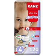Kanz Ultra-Dry No:4 Maxi 120 Adet Bebek Bezi