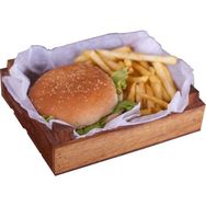 Kapp Hamburger Kayın 14x17 cm Sunum Kasası