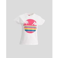 Kappa 371E8Cwa07 W Authentic Sand Pakita Bisiklet Yaka Comfort Fit Düz Kadın T-Shirt