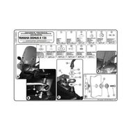 Kappa A283A Yamaha Cignus x 125 07-15 Motosiklet Rüzgar Siperlik Bağlantısı