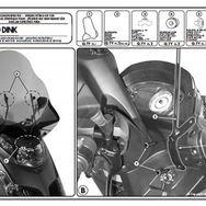 Kappa D292KIT Kymco Dink 50-125-200 06-16 Motosiklet Rüzgar Siperlik Bağlantısı