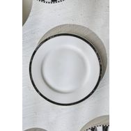 Karaca 19 cm Damalı Çizgi Porselen Pasta Tabağı