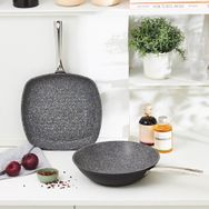 Karaca Biogranit 28 cm Leona Wok Grill Set