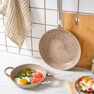 Karaca Biogranit Nare Wood Tava ve Sahan Set