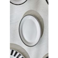 Karaca Damalı Küçük Porselen 20 cm Kayık Tabak
