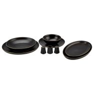 Karaca Elara Matte Black New Bone 12 Kişilik 57 Parça Yemek Takımı
