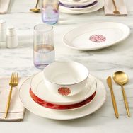 Karaca Elegance Bone Aria Gold 56 Parça 12 Kişilik Yemek Takımı