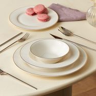 Karaca Elegance Bone Rebeca 24 Parça 6 Kişilik Gold Yemek Takımı