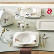 Karaca Fine Pearl Trace 62 Parça 12 Kişilik Yemek Takımı