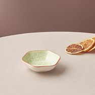 Karaca Floral 10 cm Yeşil Hexagon Çerezlik