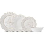 Karaca Forever Bone Ornate 24 Parça 6 Kişilik Yemek Takımı
