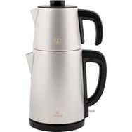 Karaca Gastro Dem 2 in 1 Çelik Inox Stargold Beyaz Çay Makinesi