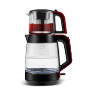Karaca Glass Tea XL 2 in 1 Cam Kırmızı Çay Makinesi