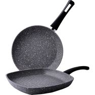 Karaca Gris Bio Gri Granit Tava ve Grill Seti